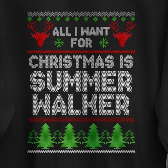 Summer Walker RB Ugly Christmas Cozy Festive Holiday Music Graphic Sweatshirt - Picture 2 of 5